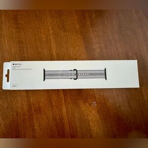 Apple Watch Woven Nylon silver and black watch band 38 mm